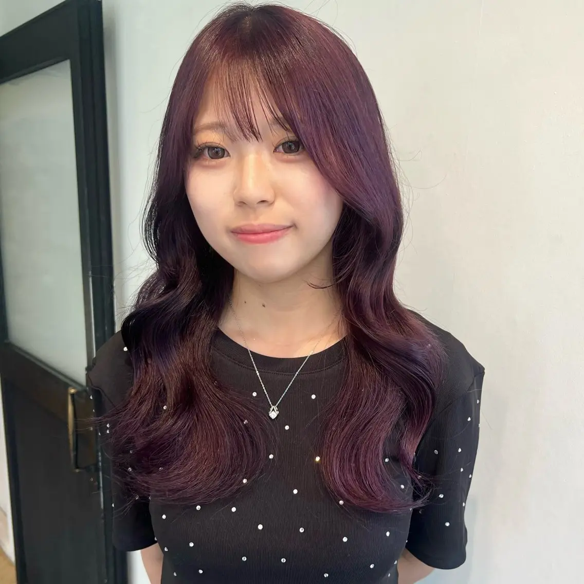 ロング カラー 透明感カラー ラベンダーカラー ピンクカラー ピンクラベンダー カット ヘアカラー トリートメント レイヤー/縮毛矯正/ 暖色/mao🎀のヘアスタイル