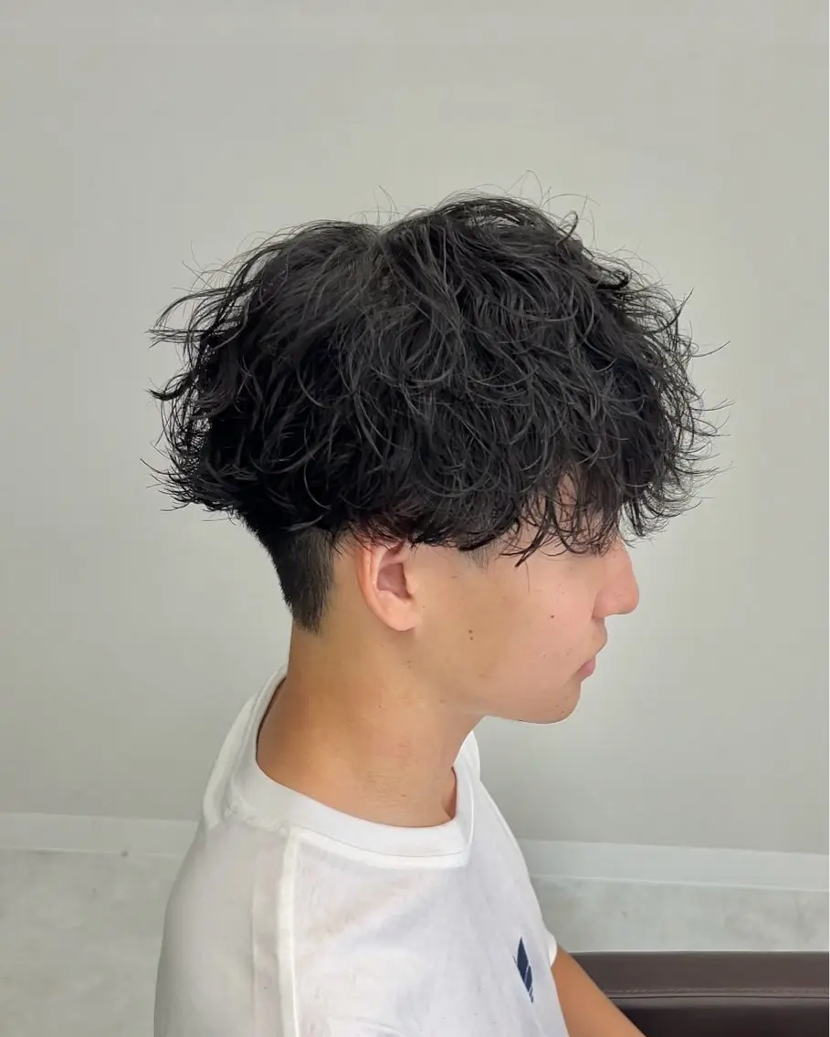 パーマ メンズ カット トリートメント ヘアセット シャドウパーマ/ メンズ/KENTAのヘアスタイル