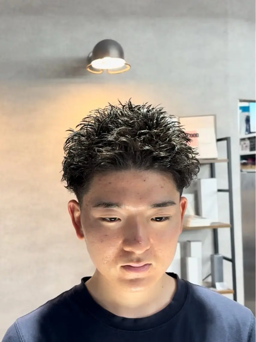 ショート カット パーマ ヘッドスパ ヘアセット パーマ指名率No1 メンズ特化ケイトのヘアスタイル