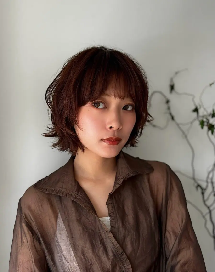 ショート カット ヘアカラー 白土 さくらのヘアスタイル