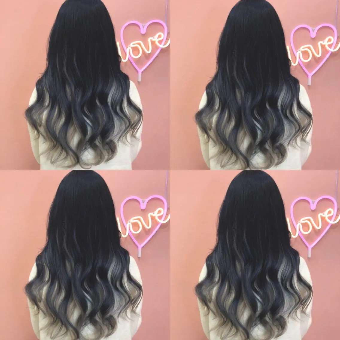 ロング カラー ネイビーカラー シルバー 🌷MAYU 🌷のヘアスタイル