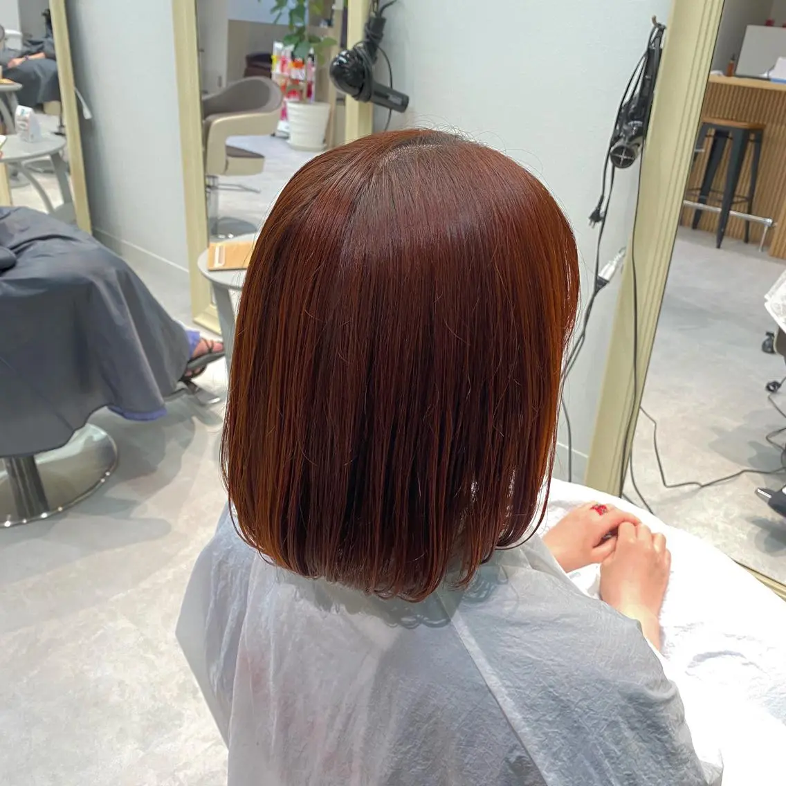 ショート カラー オレンジ カット 透明感カラー/レイヤ ー/ MARIEのヘアスタイル