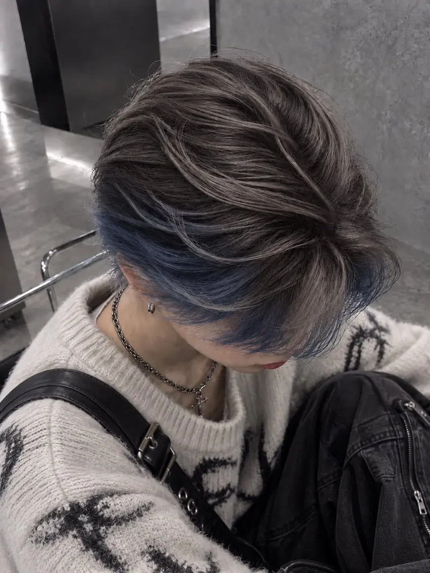 カラー メンズ メンズインナーカラー インナーカラー カット ヘアカラー 🐺メンズカラー 特化/SYOKA🐺のヘアスタイル