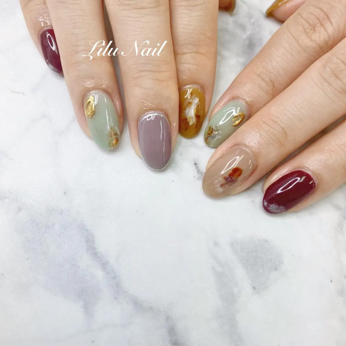 ネイル ニュアンスネイル モチの良さ◉ フィルインネイル♡のネイルデザイン