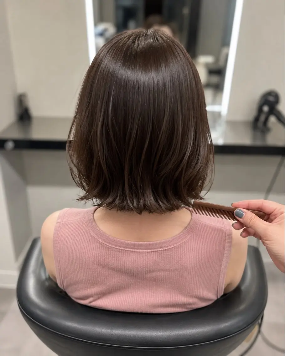 ミディアム カラー ブラウンカラー トリートメント 🌈ウルトワ水素 髪質改善naru🌈のヘアスタイル