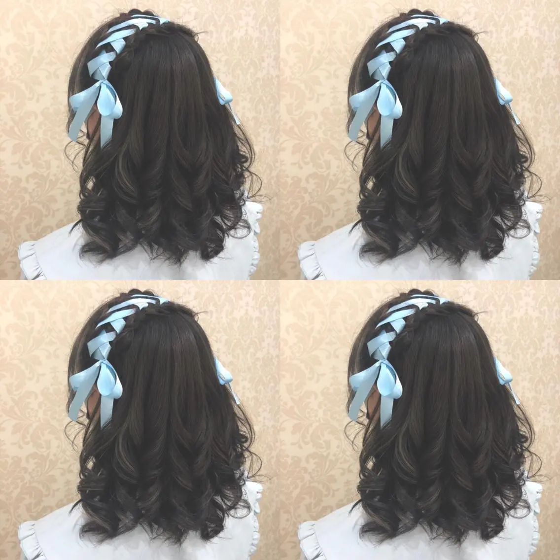 ミディアム ヘアアレンジ ハーフアップ ヘアセット 🌷MAYU 🌷のヘアスタイル