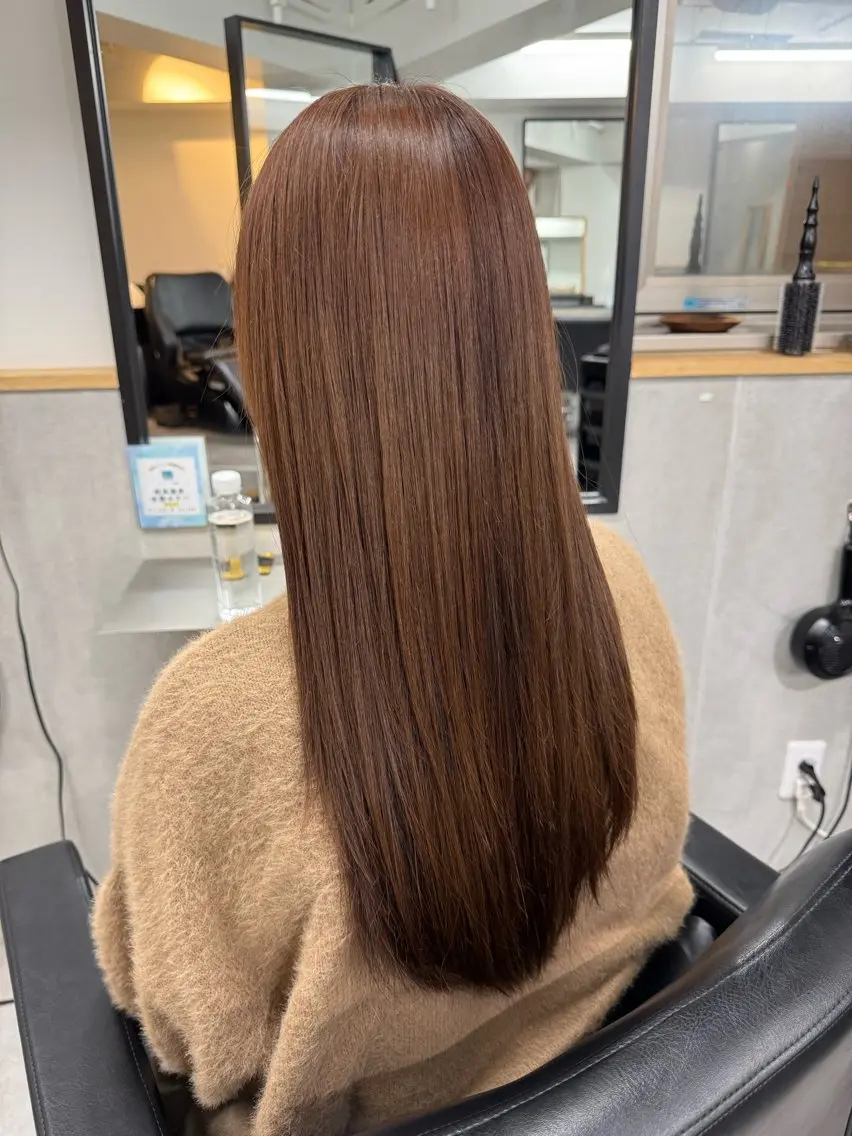 ロング ヘアカラー 新宿/ベージュ/ 透明感カラー/タクマのヘアスタイル