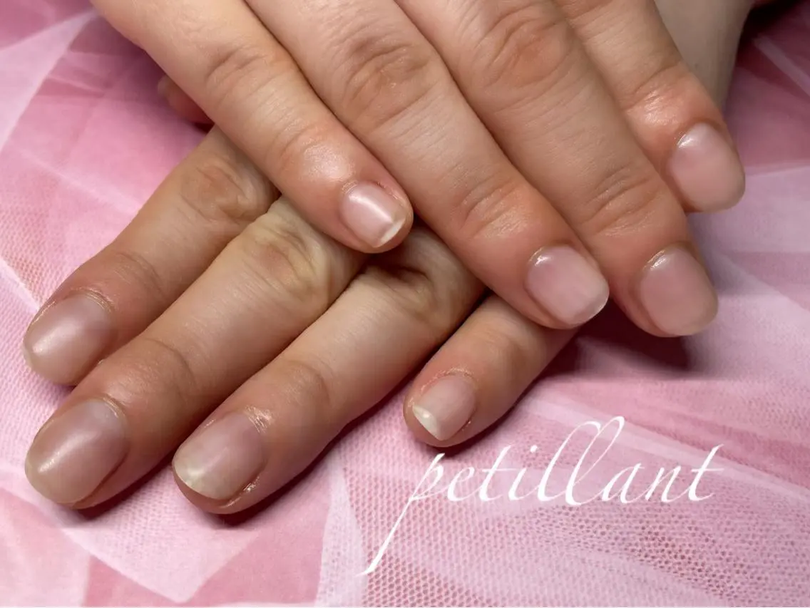 ネイル クリアネイル 卒業式 nail salon petillantのネイルデザイン