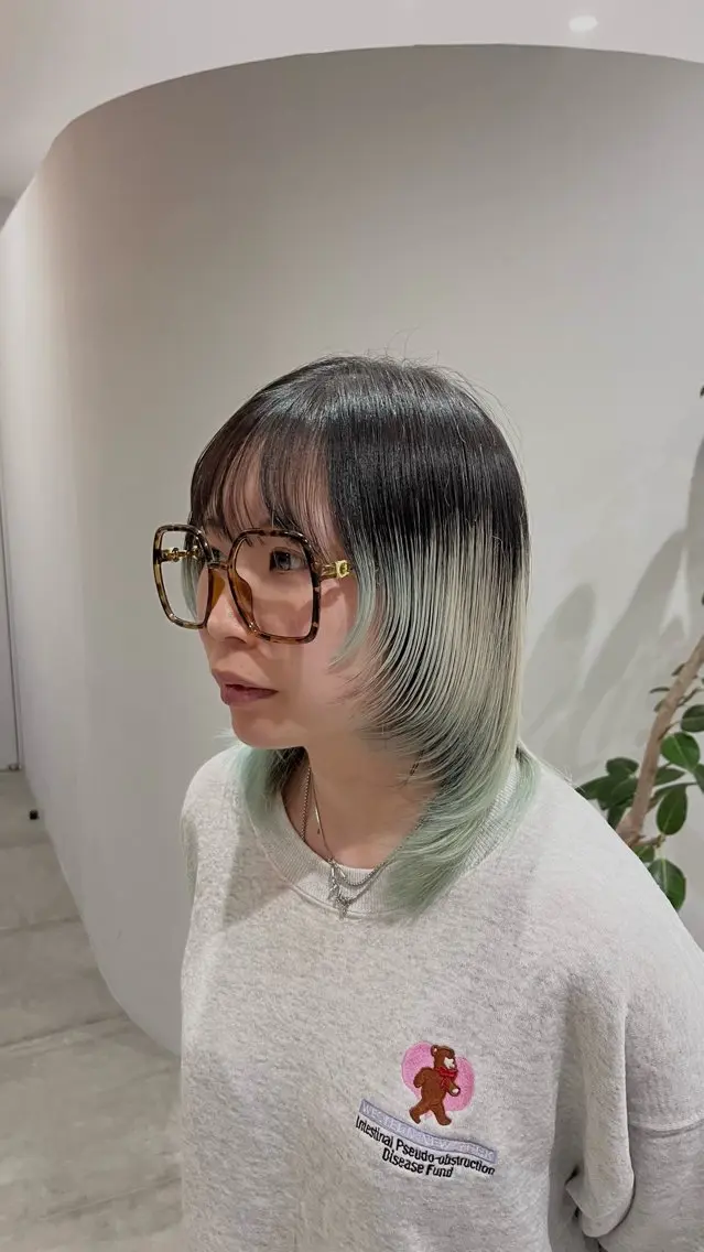 ミディアム レイヤーカット ウルフカット ウルフレイヤー 橋本 保奈美のヘアスタイル