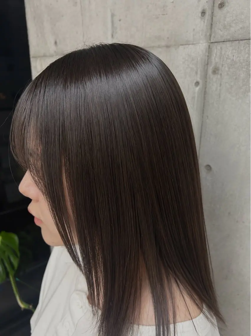 ミディアム 縮毛矯正 古賀 袈愁のヘアスタイル