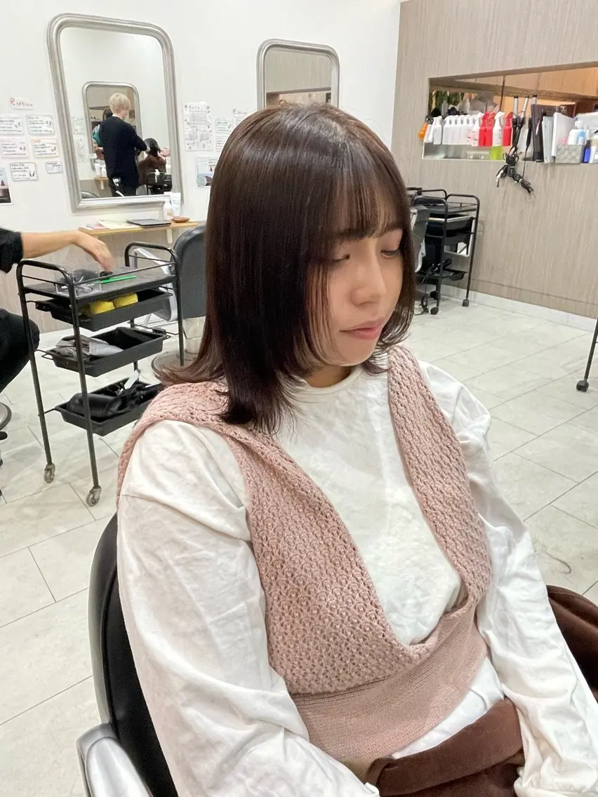 カラー カット ヘアカラー Hikari 髪質改善🩵ᩚ🫧のヘアスタイル