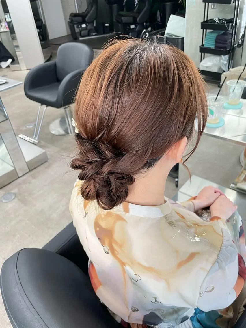 ヘアアレンジ ヘアセット 速水 ゆきののヘアスタイル