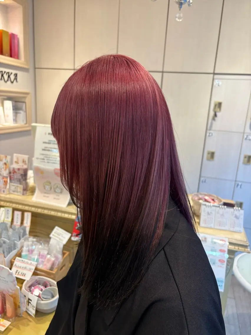 カラー 黒髪 デザインカラー ピンクカラー ヘアカラー トリートメント rio/ボブ /ブリーチカラー🫧のヘアスタイル