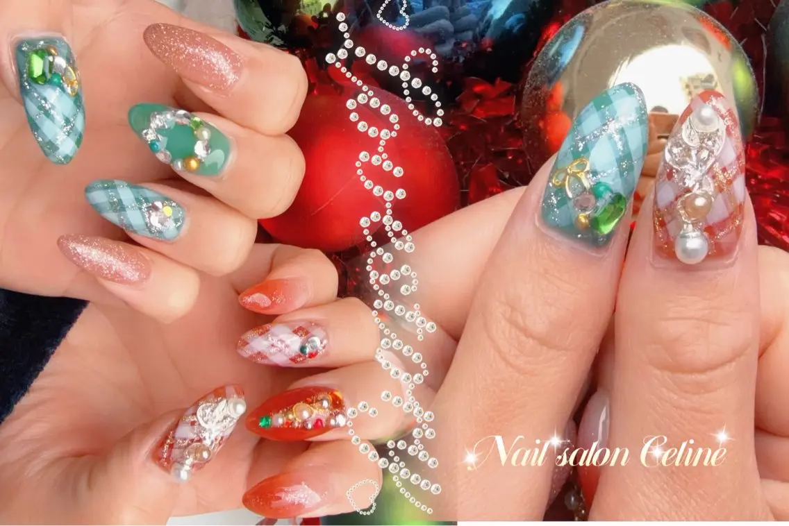 セミロング ハンドネイル Nail Salon Celine柏店のネイルデザイン