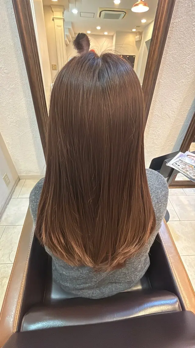 ロング カラー ピンクカラー 松本 さくらのヘアスタイル