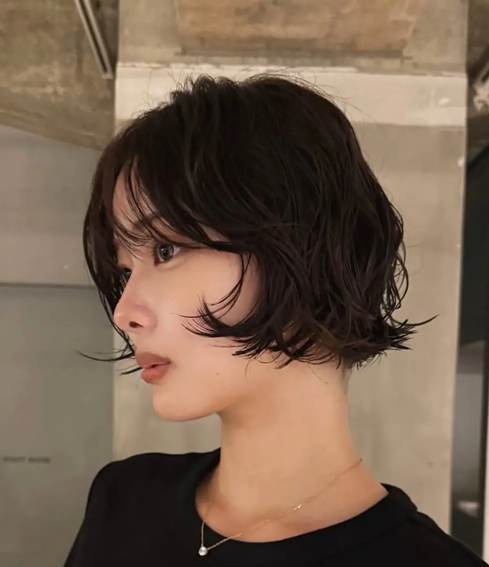 ショート パーマ ショートヘア ニュアンスパーマ 竹本 優莉那のヘアスタイル
