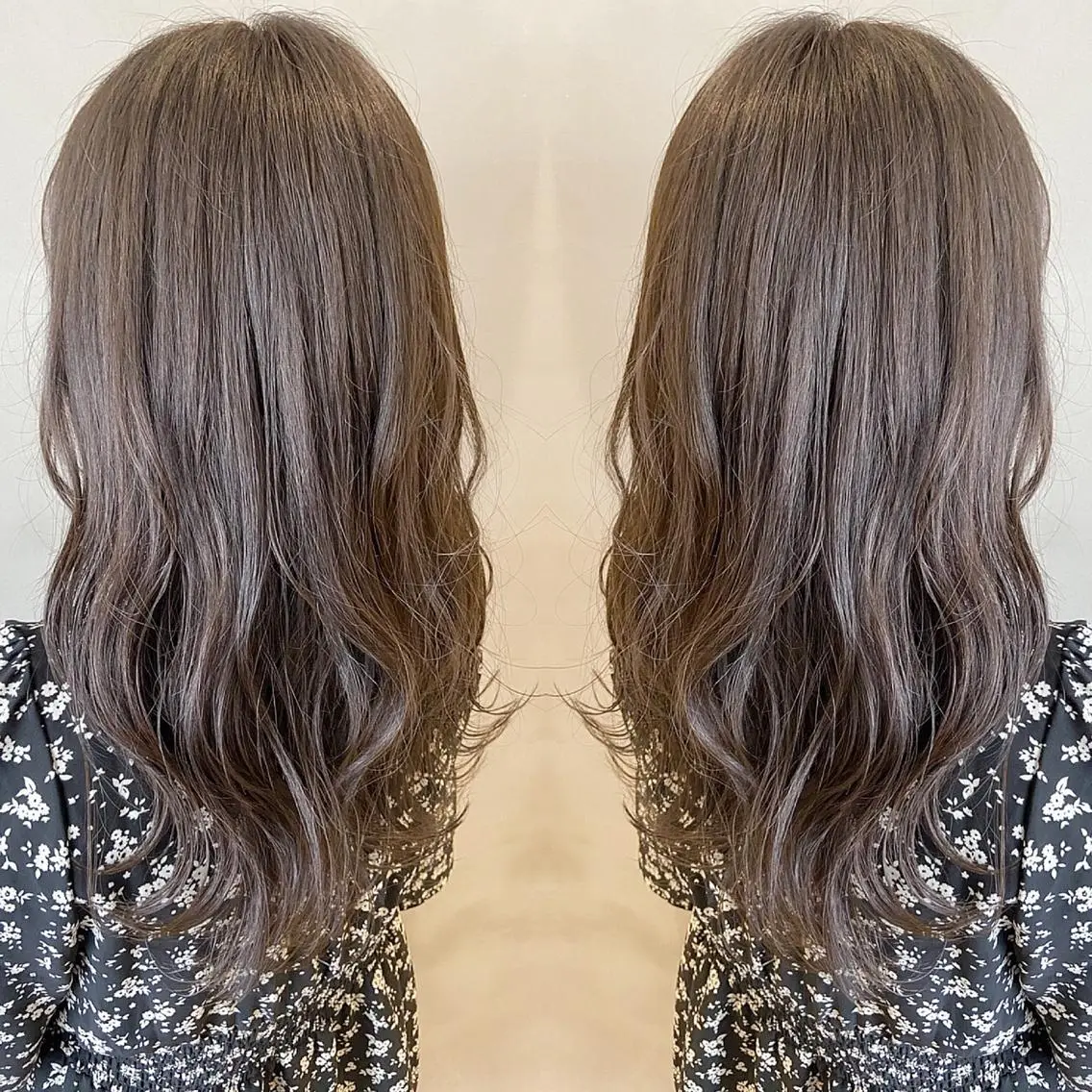 セミロング カラー ヘアアレンジ ネイル マツエク・マツパ セミロングパーマ アッシュ バレイヤージュ ベージュカラー 透明感カラー カット ヘアカラー 夜23時まで予約🉑 reverieあきらのヘアスタイル