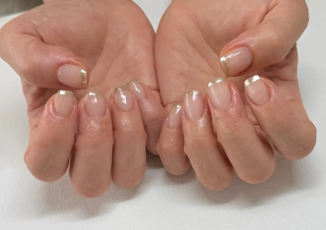 ネイル フレンチネイル ミラーネイル ハンドネイル nail salon Linoのネイルデザイン