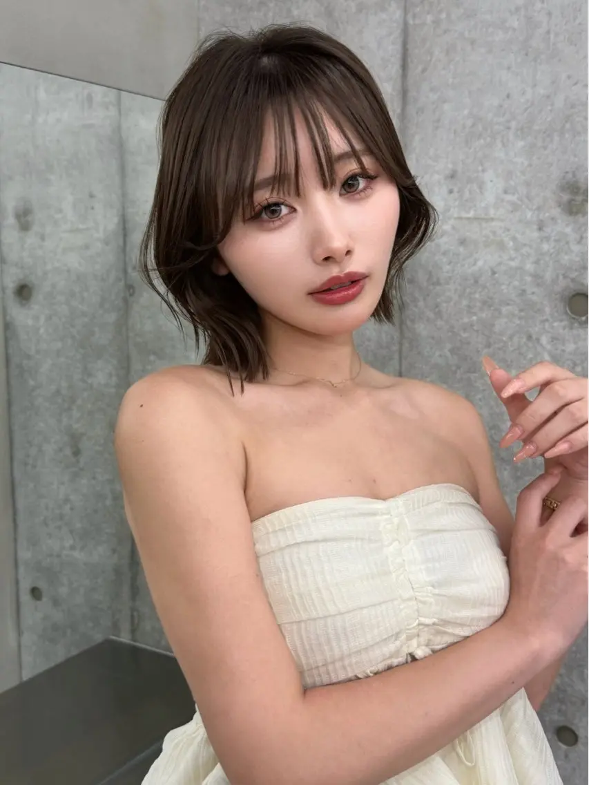 ショート カラー 切りっぱなしボブ ボブ くびれヘア ハッシュカット 韓国風ヘア カット ヘアカラー トリートメント 柏崎颯刀 ボブ縮毛 ミディアムレイヤーのヘアスタイル