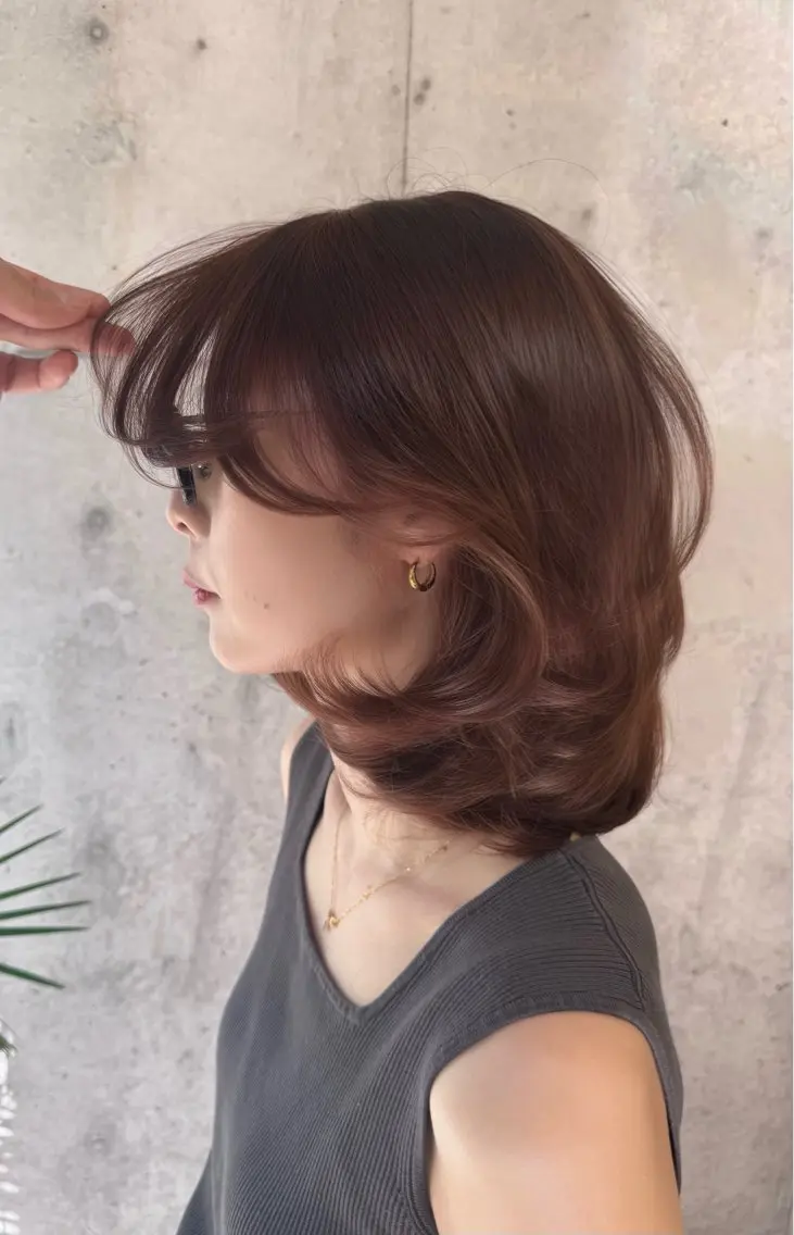 ミディアム レイヤーカットモデル 募集/藤原一真のヘアスタイル
