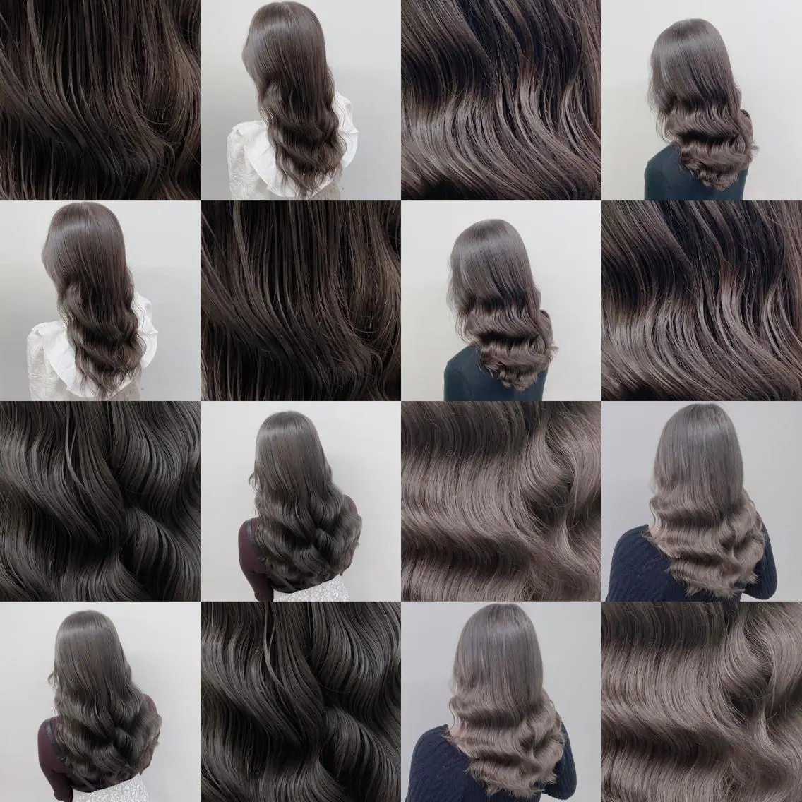 セミロング カラー ヘアアレンジ グレージュ ヨシンモリ カット ヘアカラー トリートメント ヘッドスパ ヘアセット 💖韓国ヘアの匠 💖TAKUMI💖のヘアスタイル