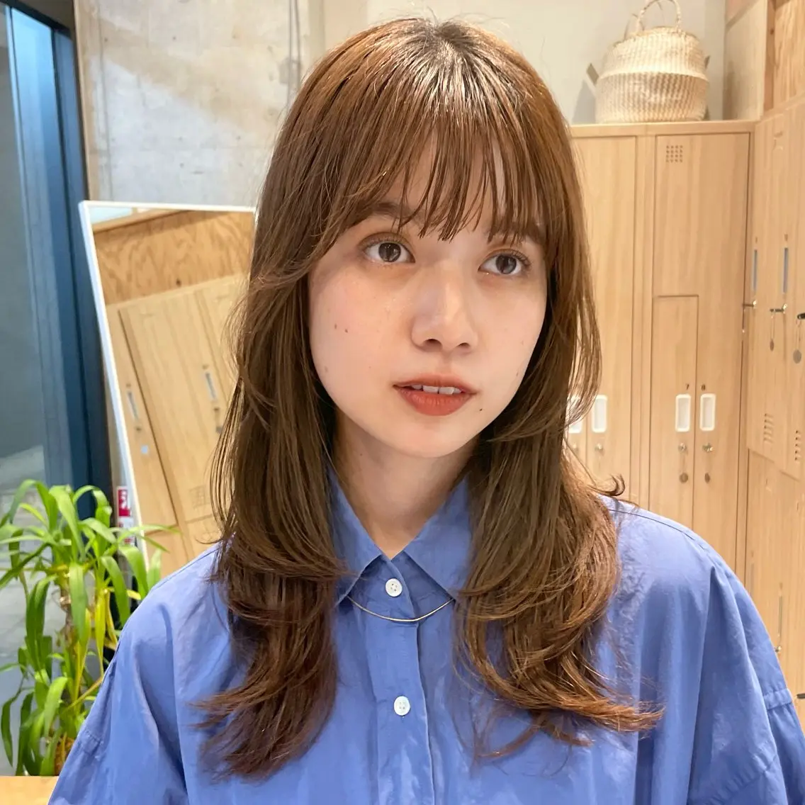 ミディアム カット ヘアカラー トリートメント 似合わせ/ベージュ /レイヤー/りほ🤍のヘアスタイル