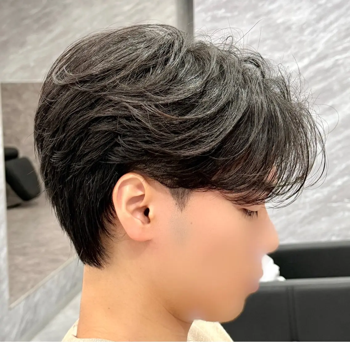 メンズ カット パーマ ulus kobe 藤枝大地のヘアスタイル