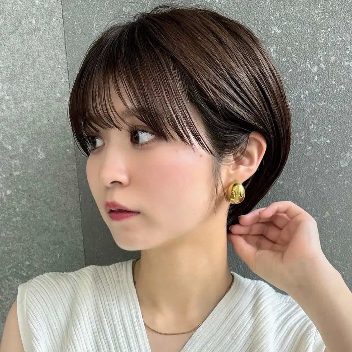 ショート カラー カット ヘアカラー トリートメント 🌟透明感カラー× 小顔カット いっせいのヘアスタイル