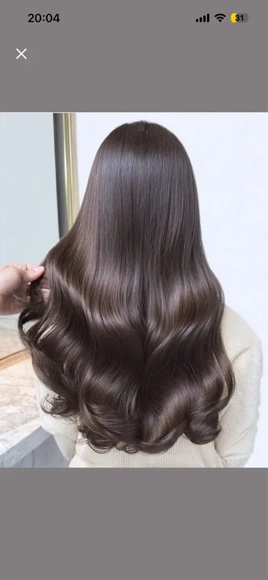 ロング パーマ 縮毛矯正 トリートメント 韓国×艶ハイトーンが かわいい✨️リオ🍒のヘアスタイル