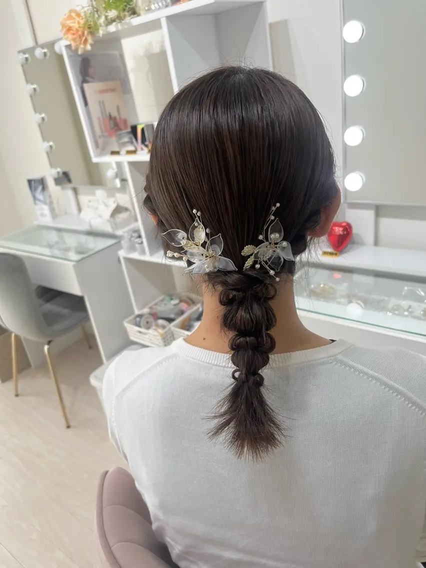 ミディアム ヘアアレンジ ヘアセット ヘアセットサロン /上坪愛美のヘアスタイル