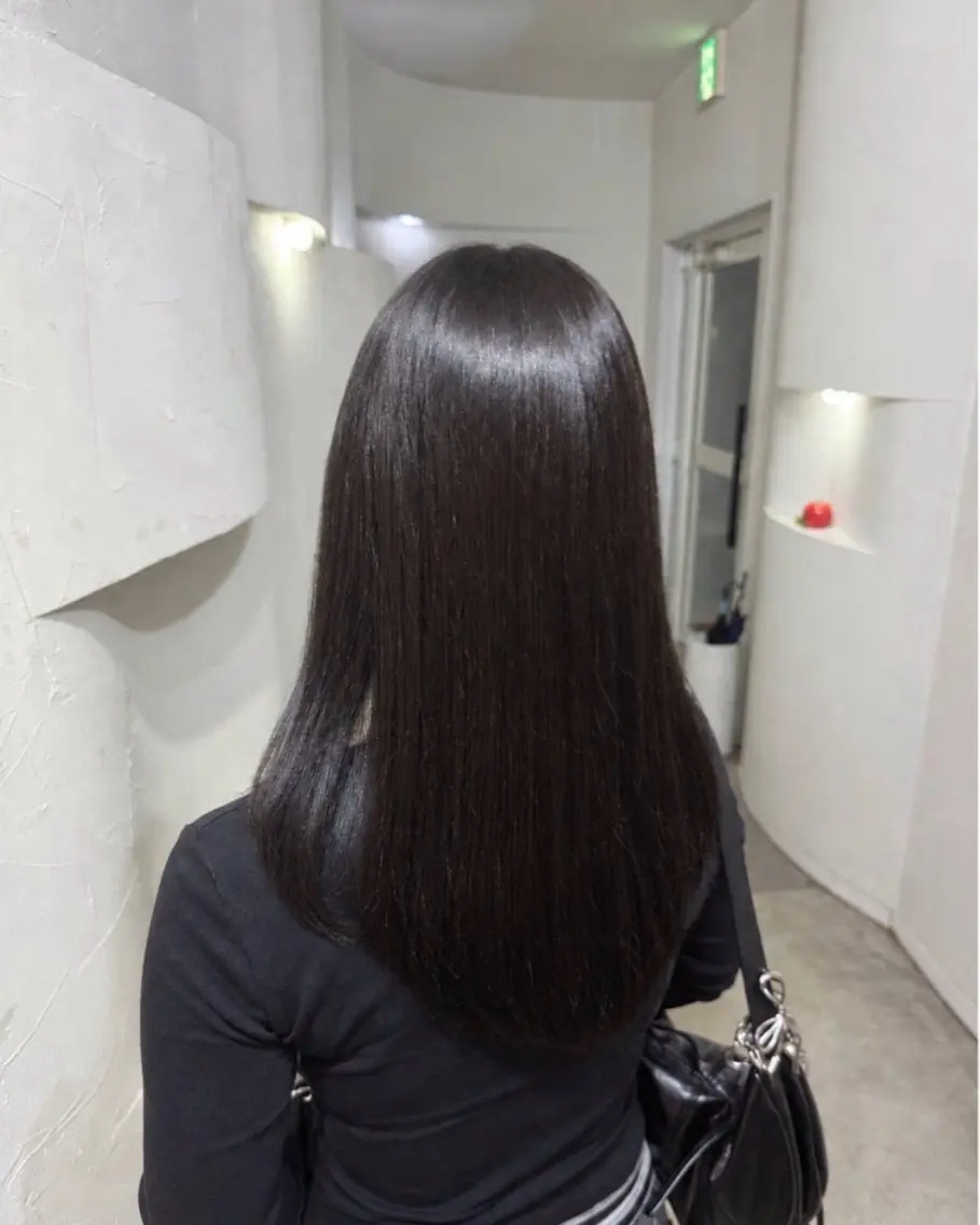 セミロング カラー Hikari／暖色／ ブラウンカラー🤍のヘアスタイル