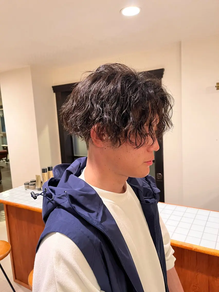パーマ メンズ カット パーマ トリートメント ヘアセット メンズカットパーマ /FIKAスズキのヘアスタイル