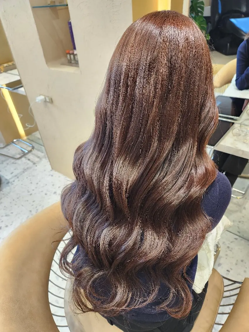 ロング カラー ブリーチ ブリーチなしカラー あかね☆ヘアアレンジ /ボブ/縮毛矯正のヘアスタイル