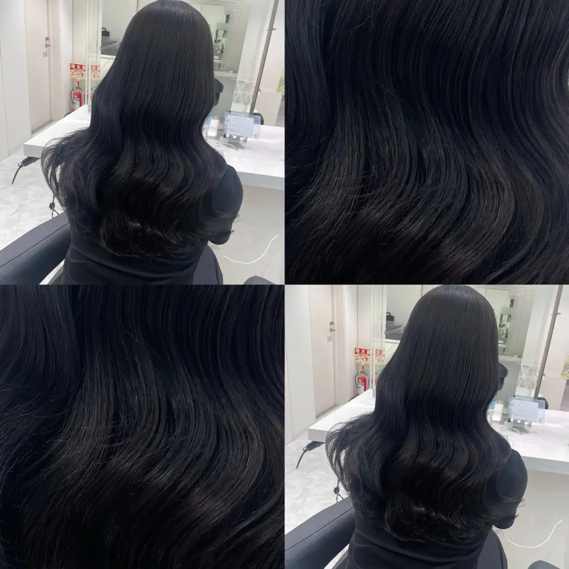 ロング カラー 黒髪 ブルーカラー ブルーブラック 髪質改善 トリートメント カット ヘアカラー トリートメント ヘッドスパ ヘアセット ブリーチなし特化 美容師💖SAE💖のヘアスタイル