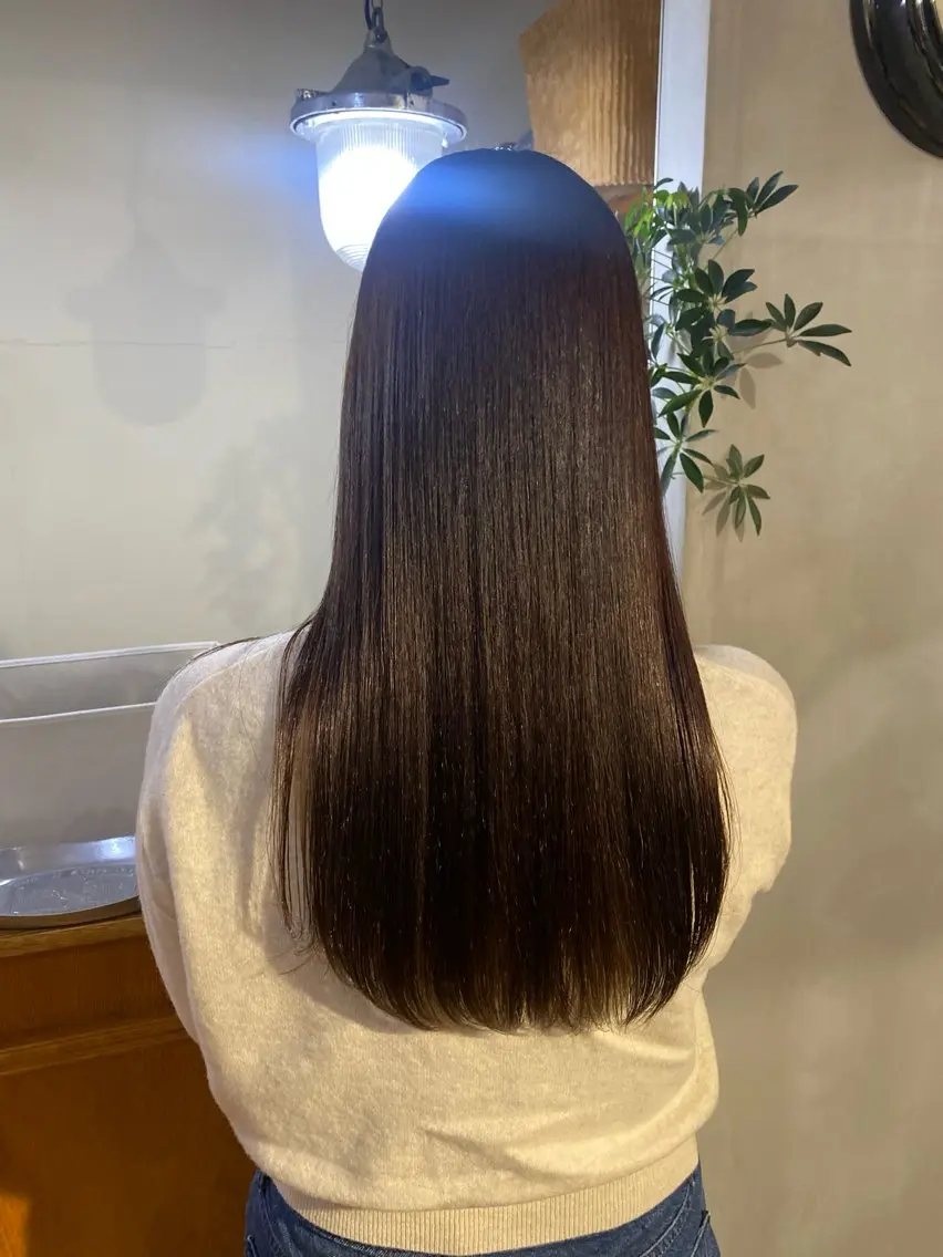 ロング 縮毛矯正 トリートメント 齋藤 リクのヘアスタイル