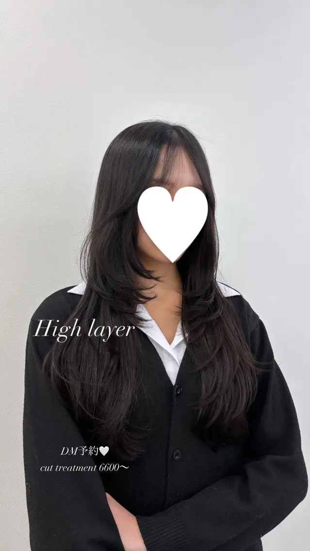 ロング 抜け感レイヤー︴ ニュアンスカラーのヘアスタイル