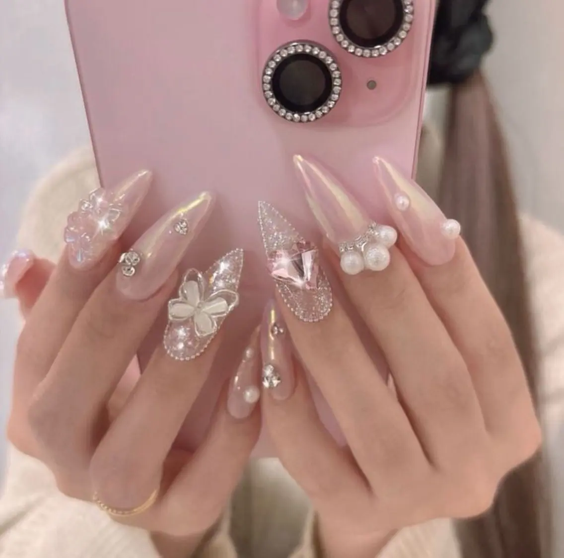 ネイル グラデーション キラキラネイル ワンカラーネイル 冬ネイル Jenn Nail Salonのネイルデザイン