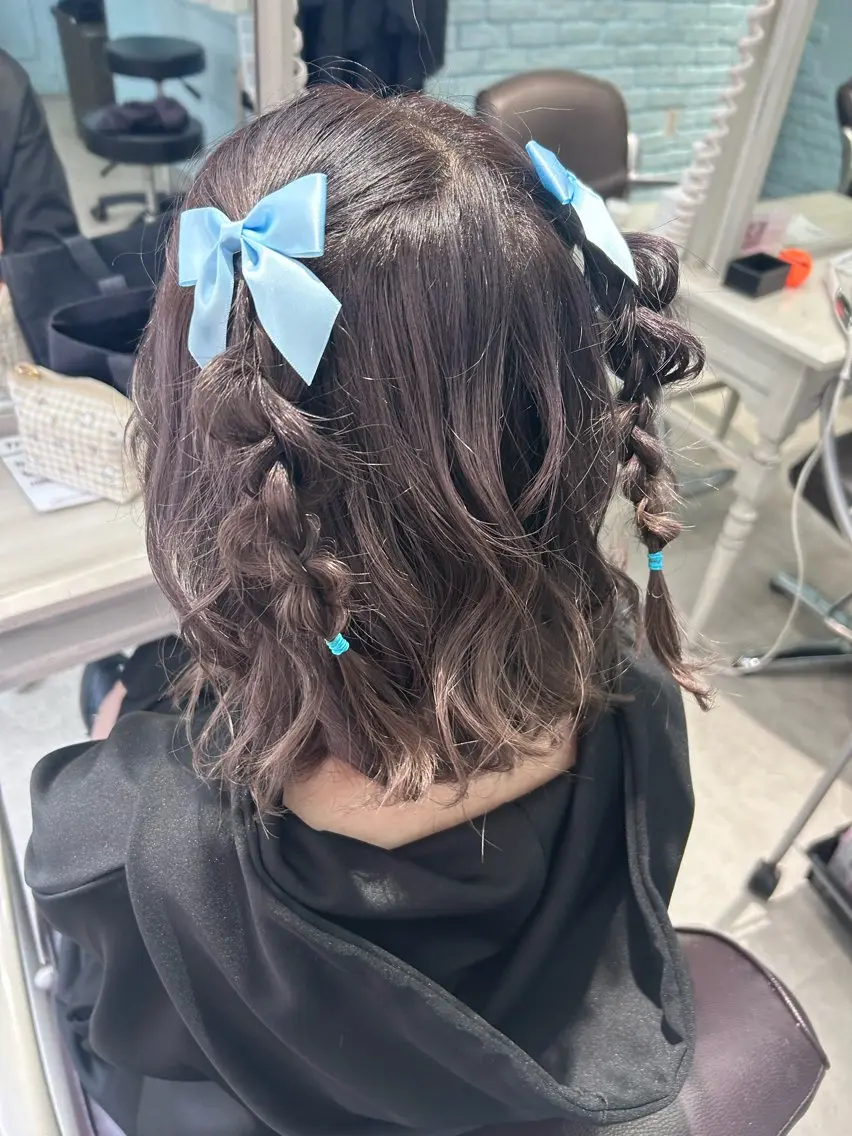 ショート ヘアアレンジ ヘアセット 💕ブリーチ/ヘアメ 🎀YUUKAのヘアスタイル