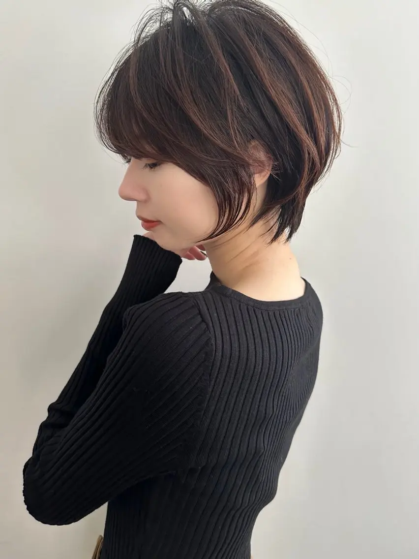 ショート カット ヘアカラー トリートメント 銀座/大人ショート /絶壁解消/若狭のヘアスタイル