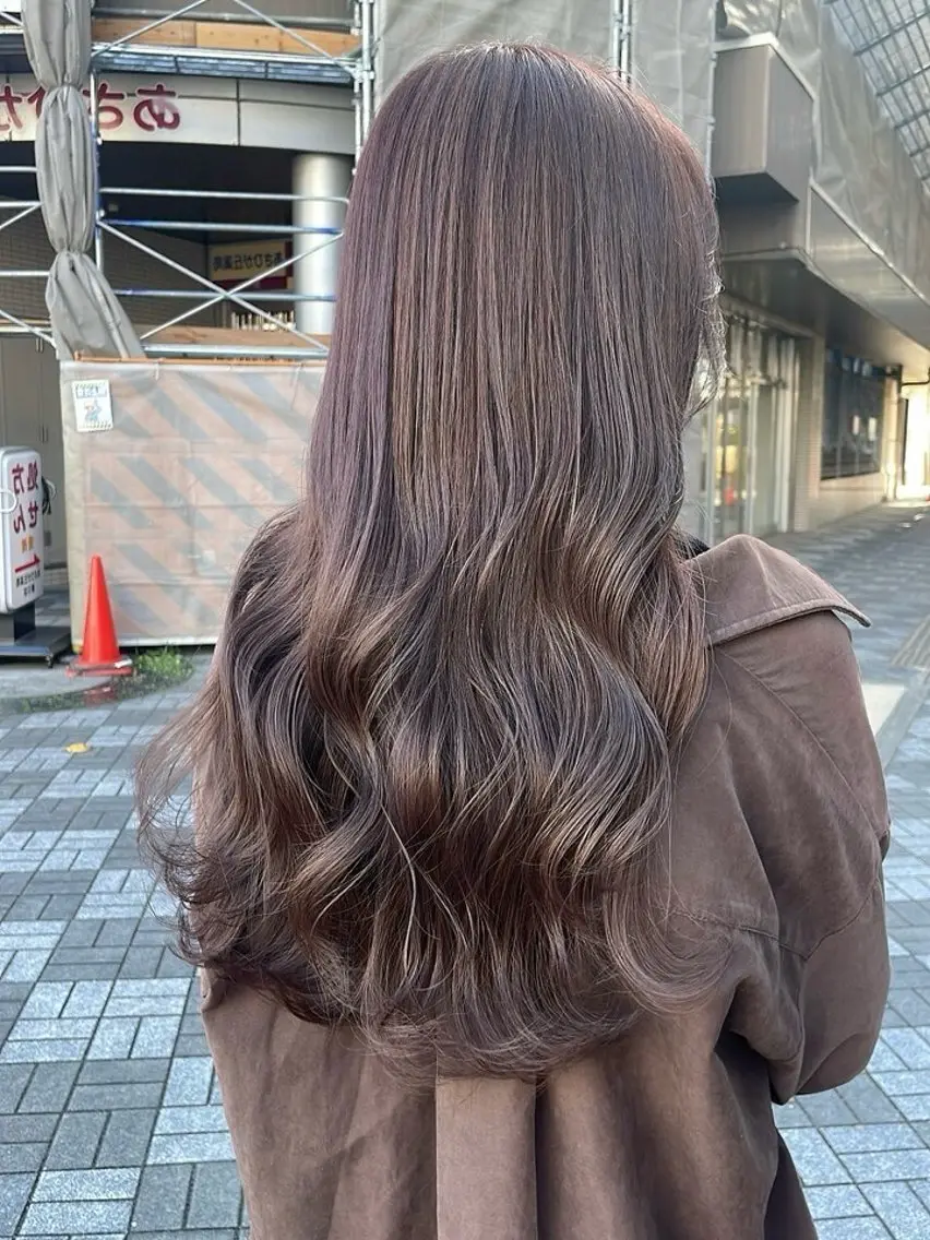ロング カラー ベージュカラー 透明感カラー ラベンダーカラー ラベンダーベージュ 髪質改善 カット ヘアカラー 🌸HONOKA🌸 【グレージュ】のヘアスタイル