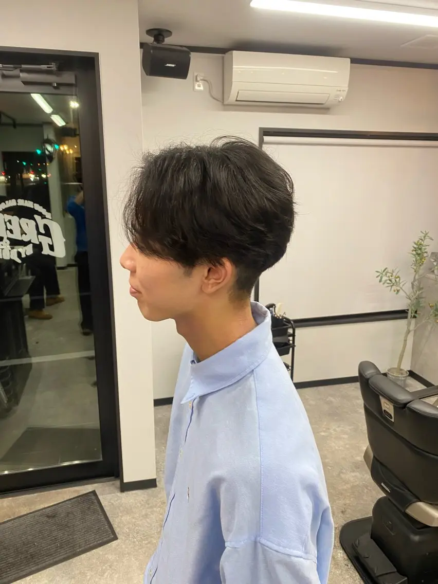 ショート メンズ センターパート カット メンズ専門美容師 BORDO/神谷のヘアスタイル