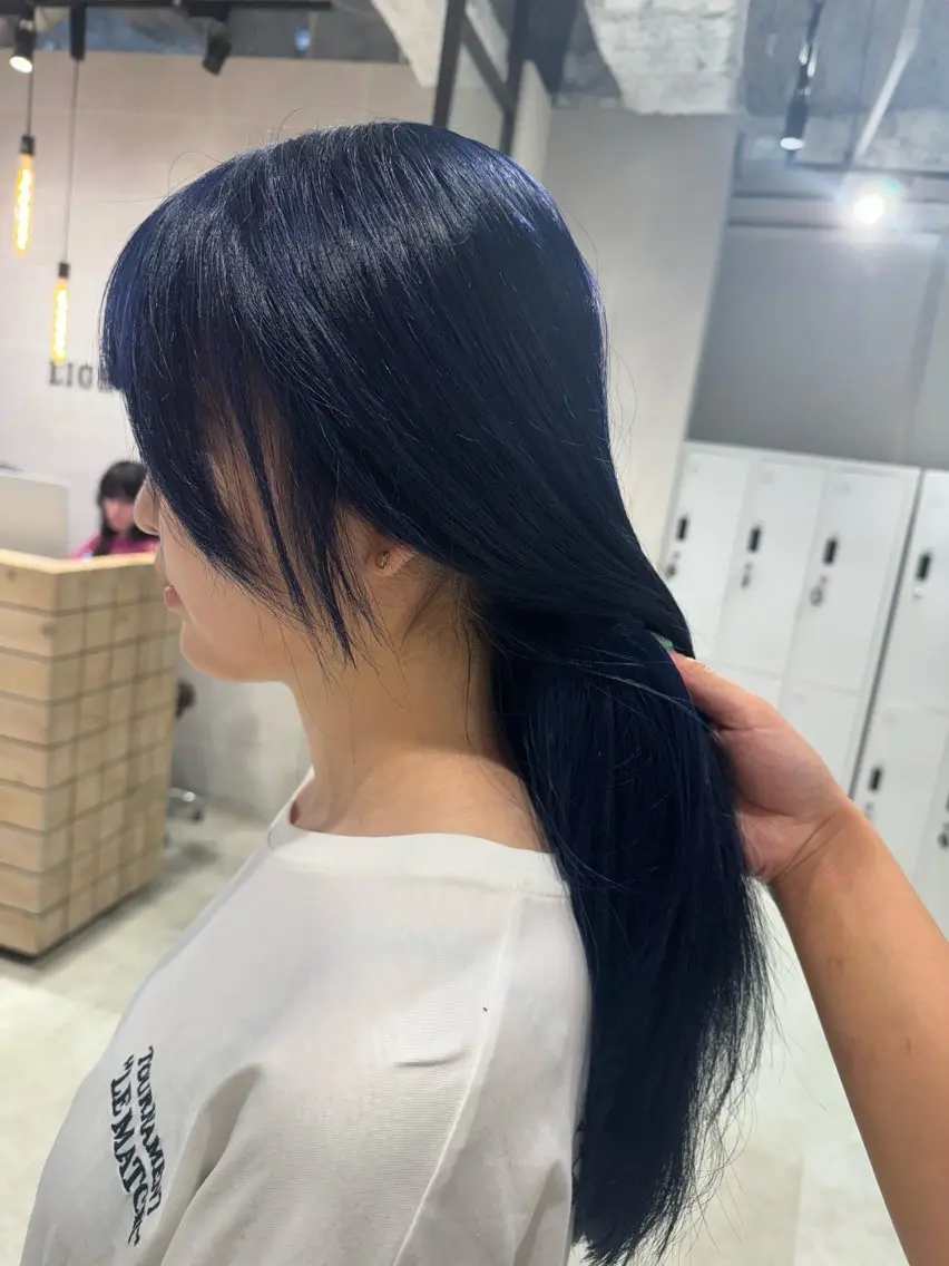 ロング カラー ブルーカラー カット ヘアカラー トリートメント 透明感カラー✨艶髪 制作🌱山根あゆみのヘアスタイル