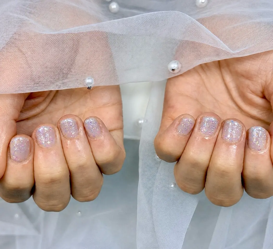 ネイル ジェルネイル キラキラネイル ラメ(グリッター) ワンカラーネイル ハンドネイル Lino nailのネイルデザイン