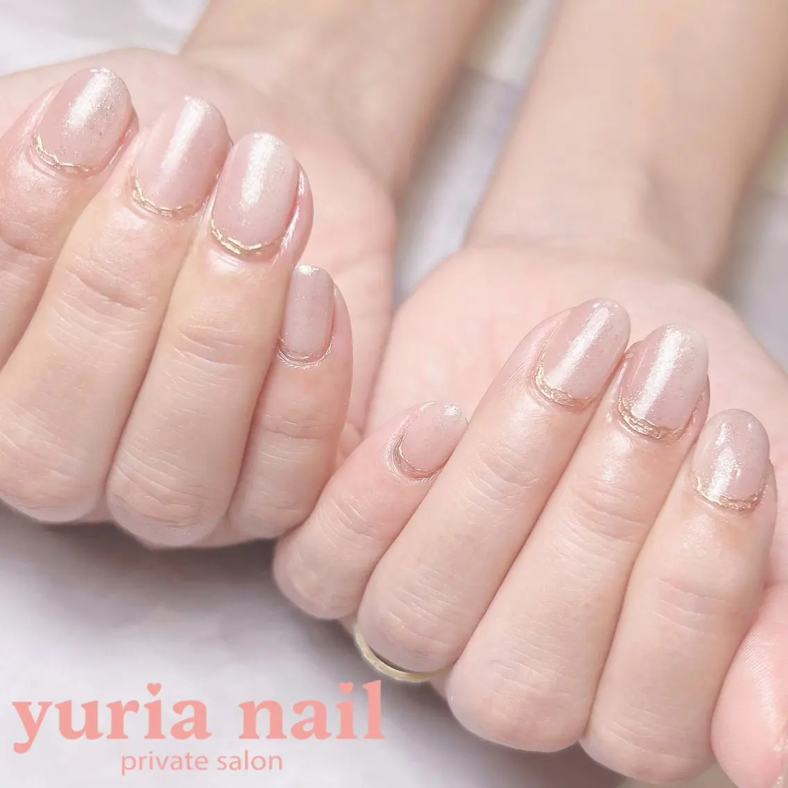 ネイル ジェルネイル 持ち込み ニュアンスネイル ホワイト ハンドネイル 小林 ゆりあのネイルデザイン