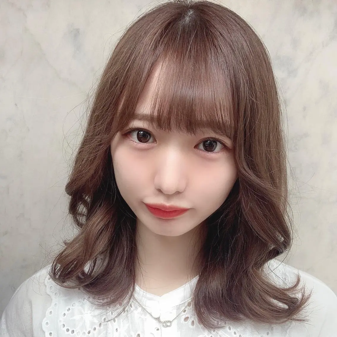 ミディアム カラー くびれヘア 韓国風ヘア ✨️美髪矯正×似合わ せ艶カラー✨藤田透のヘアスタイル