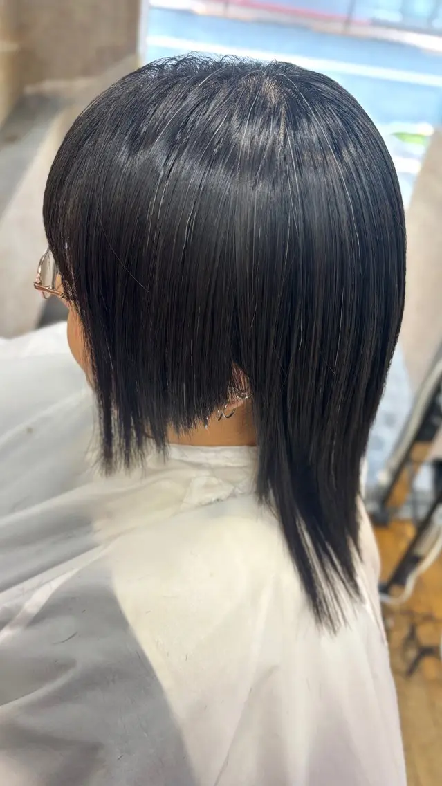 ミディアム カラー パーマ ミディアムパーマ ストレートパーマ カット 青森美容室zip 肴倉  なづなのヘアスタイル