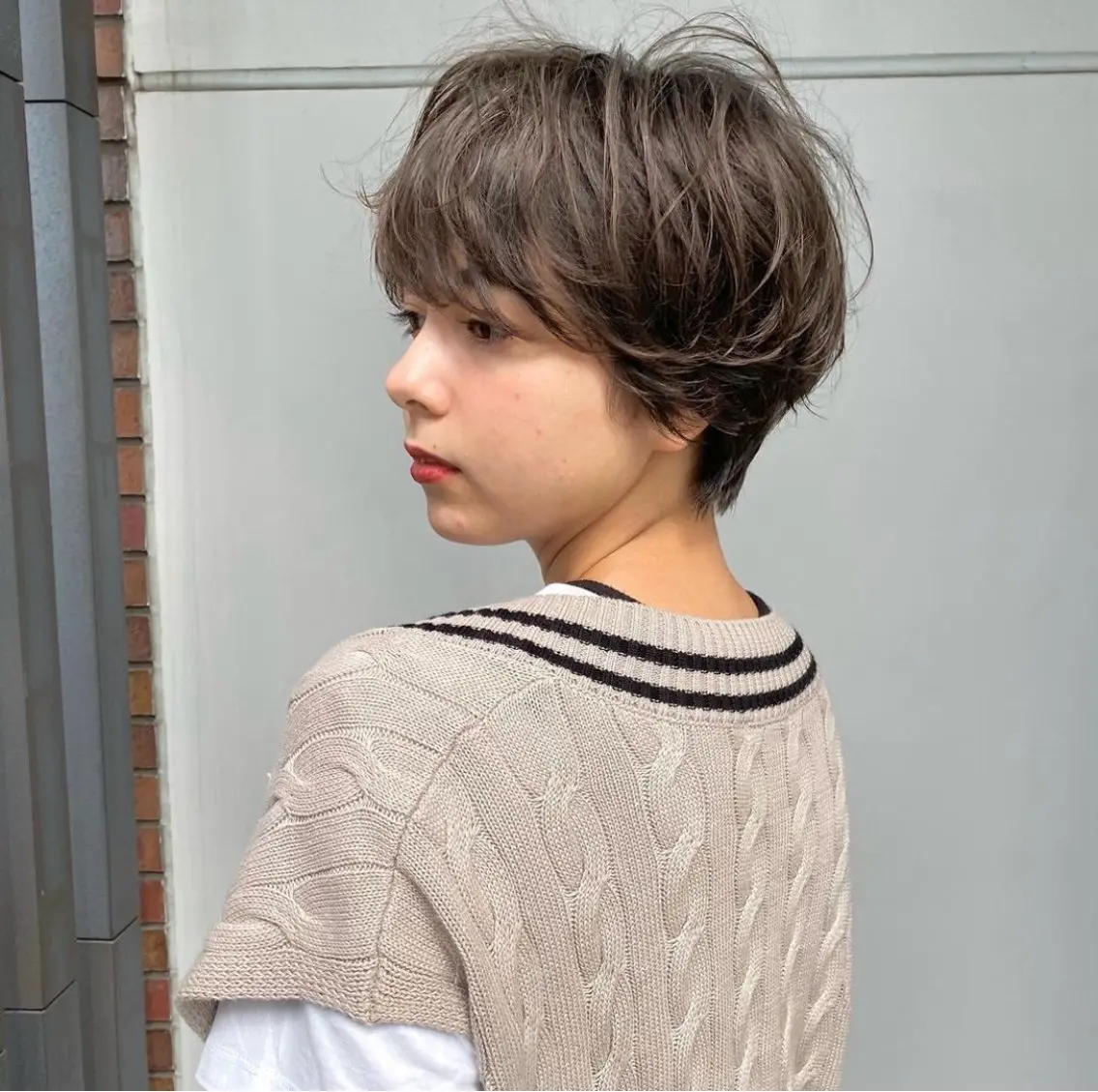 ショート パーマ ショートヘア やました もえかのヘアスタイル