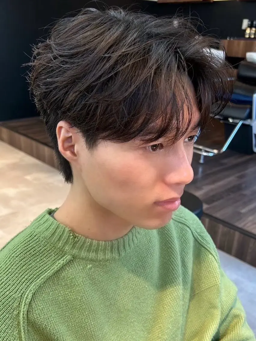 ミディアム メンズパーマ特化 /メンズ支持率◎のヘアスタイル