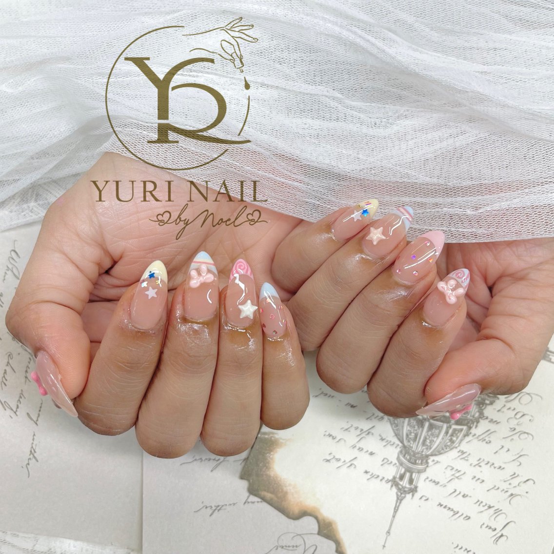 ネイル チークネイル フットネイル フレンチネイル グラデーション キラキラネイル ハンドネイル フットネイル ハンドケア YURI Nail Funabashiのネイルデザイン