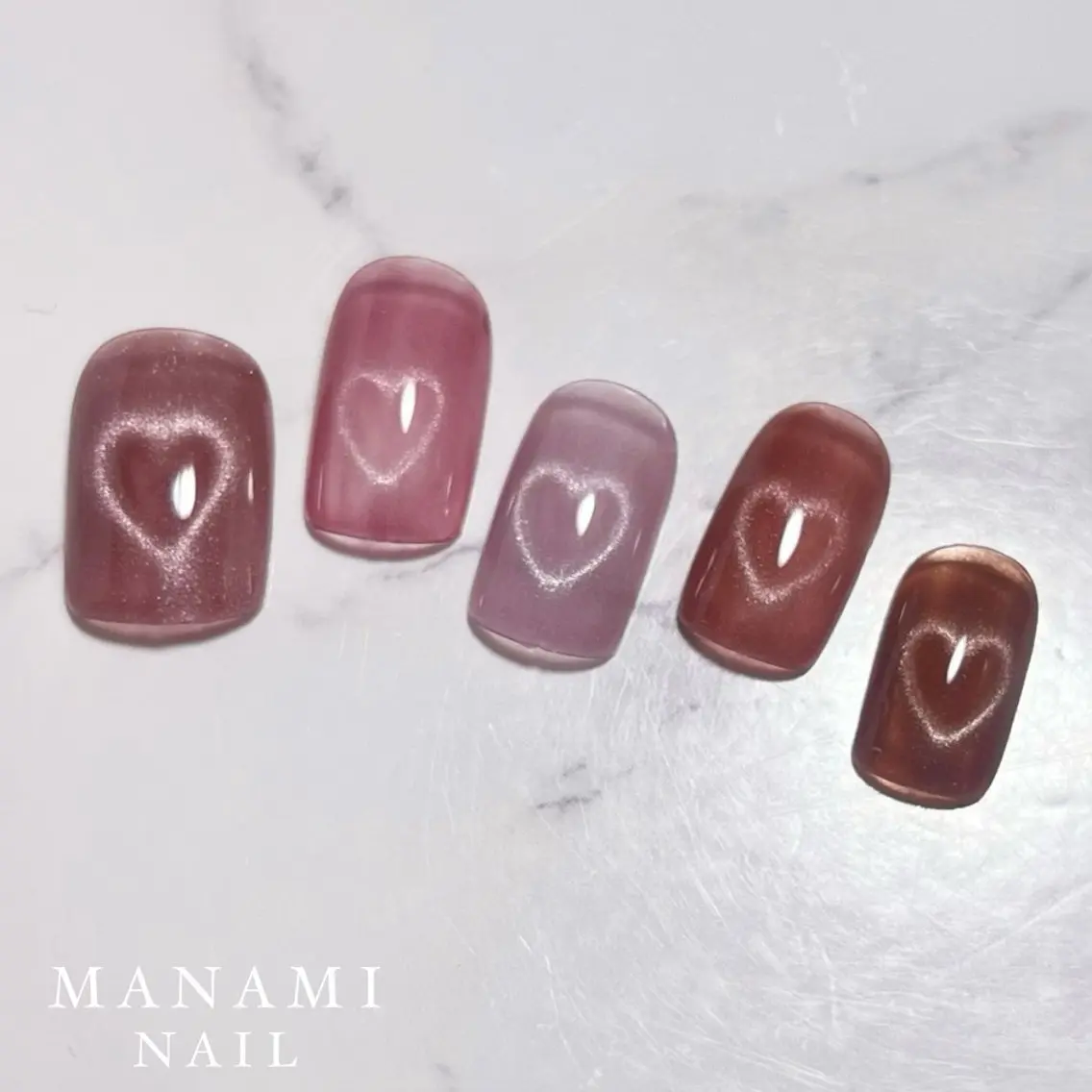ネイル ハート msm.MANAMI 天神・ネイル・眉毛のネイルデザイン